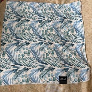 Milkmaid Goods Swaddle Blanket Blue Foliage